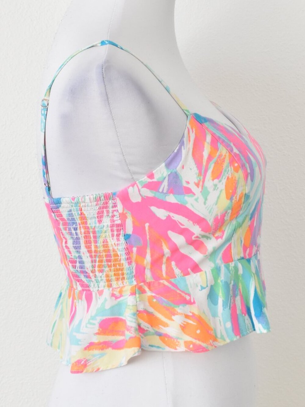 Lilly Pulitzer Linnea Peplum Crop Top Sparkling Sands - 4 - Picture 5 of 7